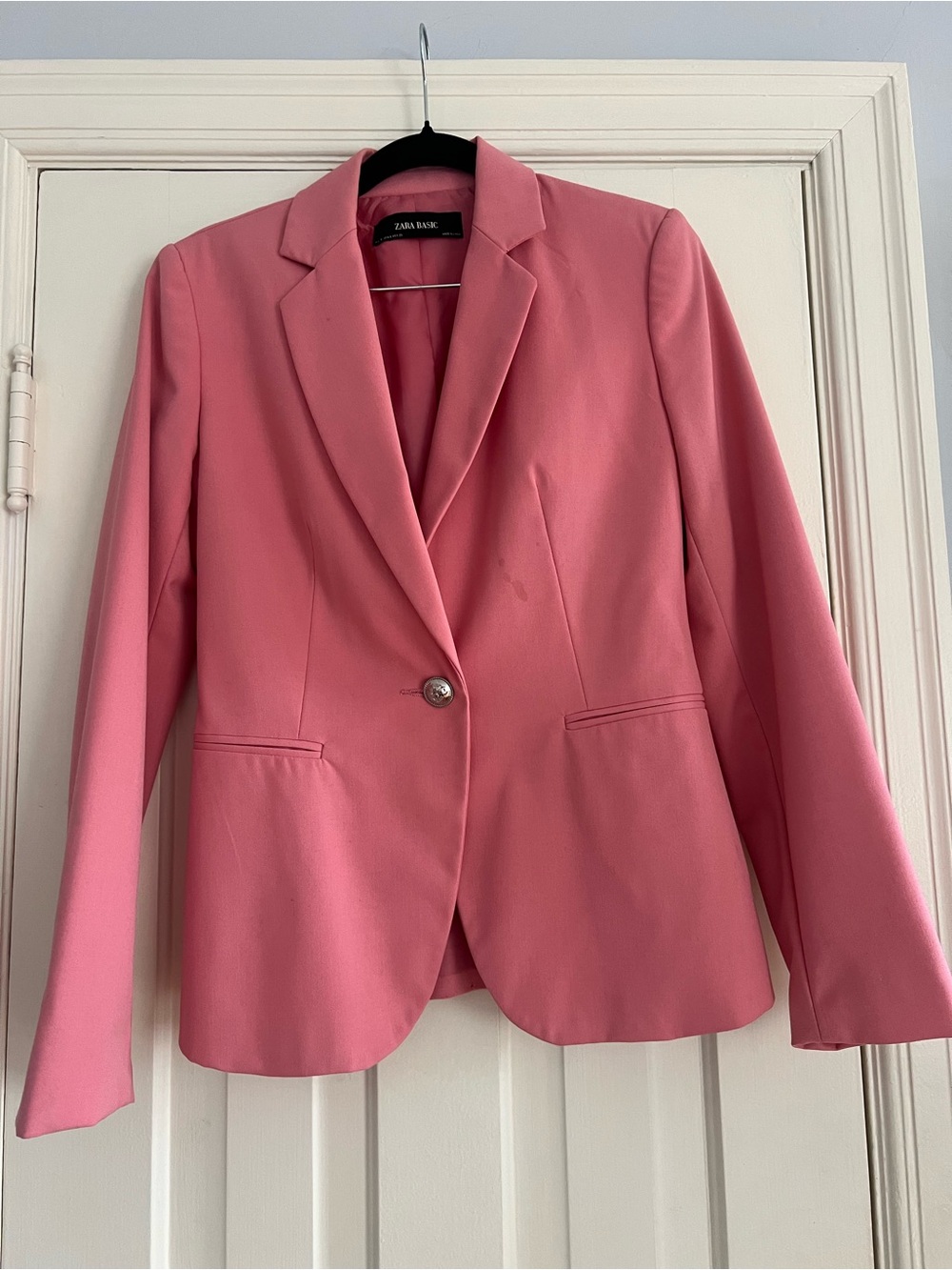 Zara Rose Pink Single-Button Tailored Blazer